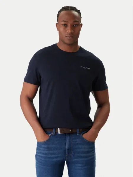 Tommy Jeans Tričko námornícka modrá biela