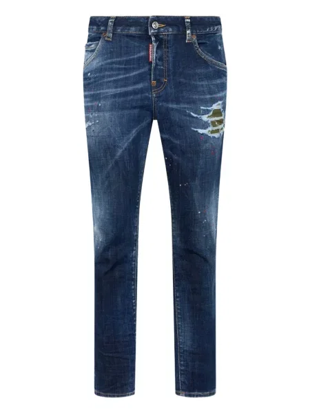 Blugi Dsquared2 zdrențuiți albastru