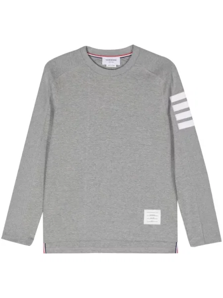 Lung hanorac Thom Browne cu mâneci lungi gri