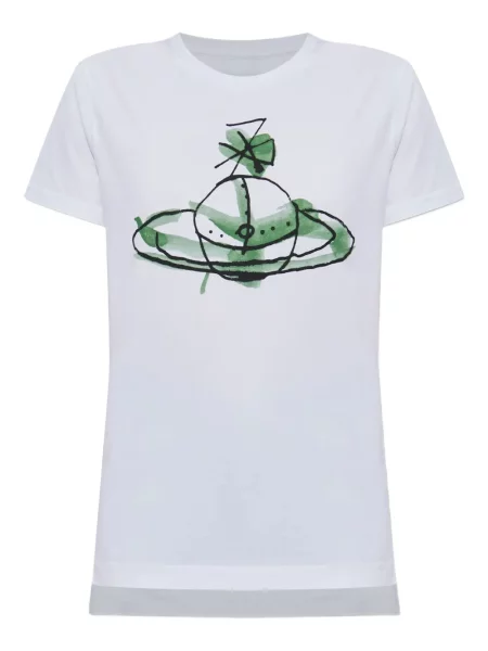 Tricou Vivienne Westwood cu imagine alb