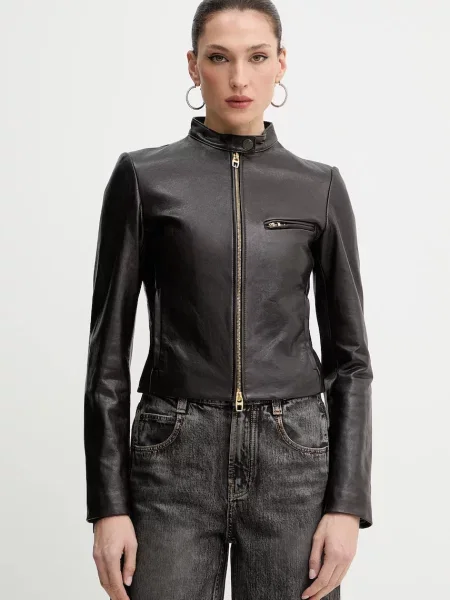 Miss Sixty geacă de piele de tranziție maro