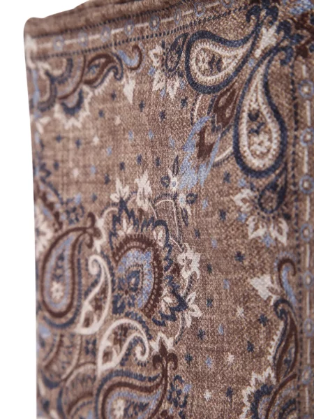 Fular Dell'oglio cu imagine cu model paisley maro