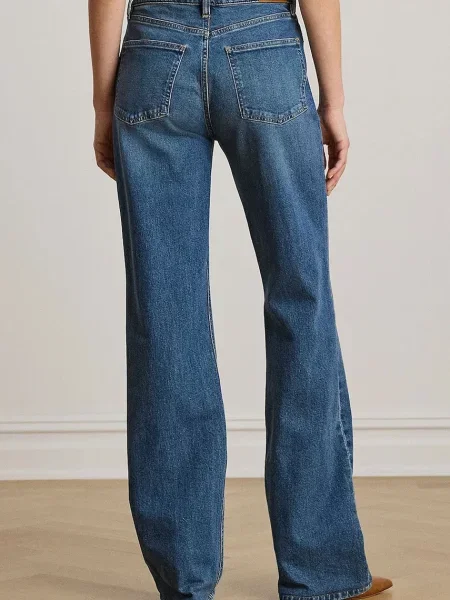 Lauren Ralph Lauren kavbojke s širokimi hlačnicami modra