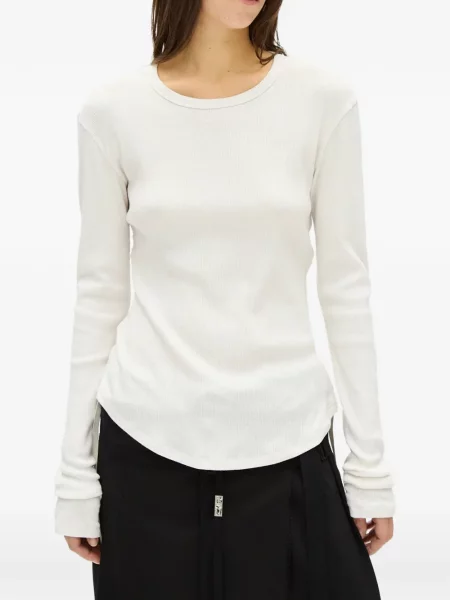 Lung tricou Ann Demeulemeester cu buline alb