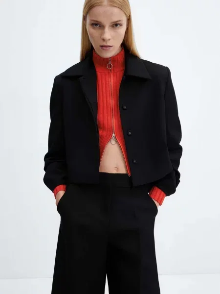 MANGO Colorado Піджак Поліестер/віскоза чорний