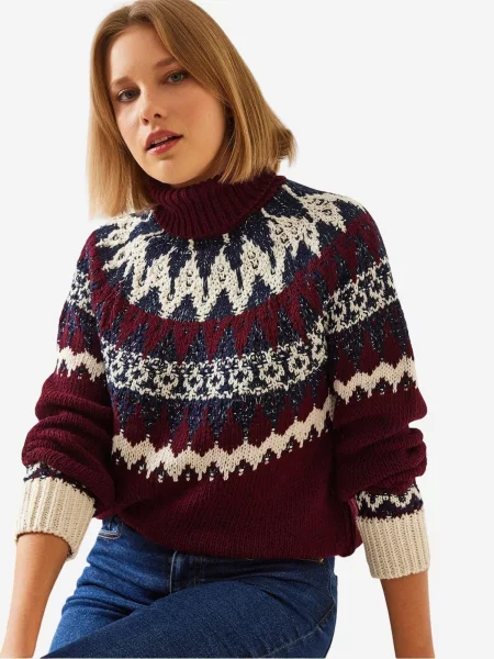 Bianco Lucci Pulover Pullover burgund