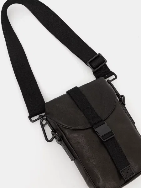 Кожаная сумка Allsaints черная