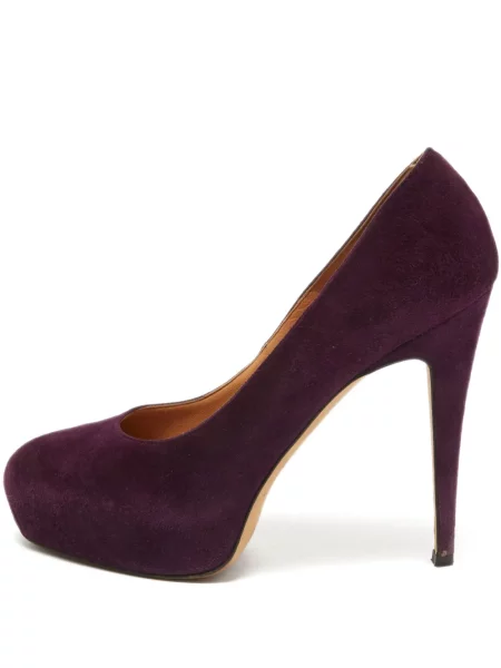 Pantofi cu toc Brian Atwood din piele de căprioară cu platformă violet