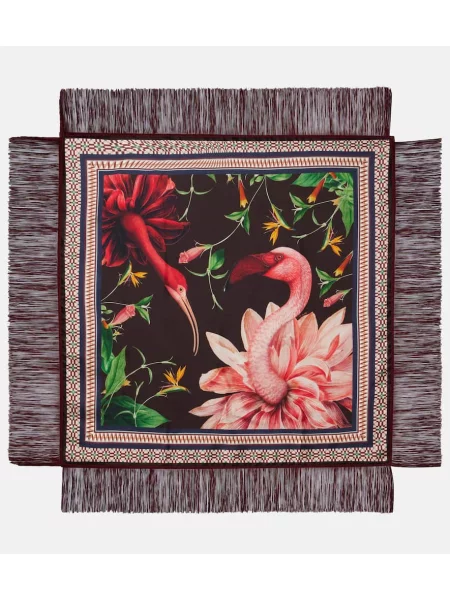 Fular La Doublej cu franjuri de mătase