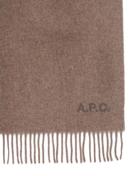 Fular A.p.c. cu broderie maro