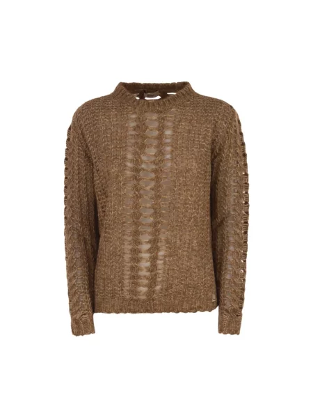 Dzianinowy sweter Herno brązowy