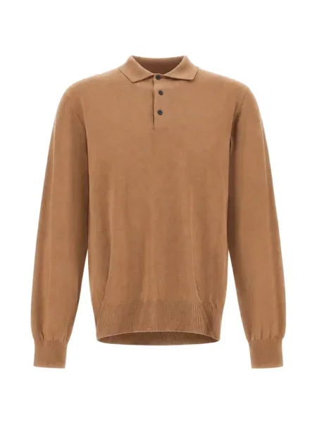 Vunena dugo polo majica Herno smeđa