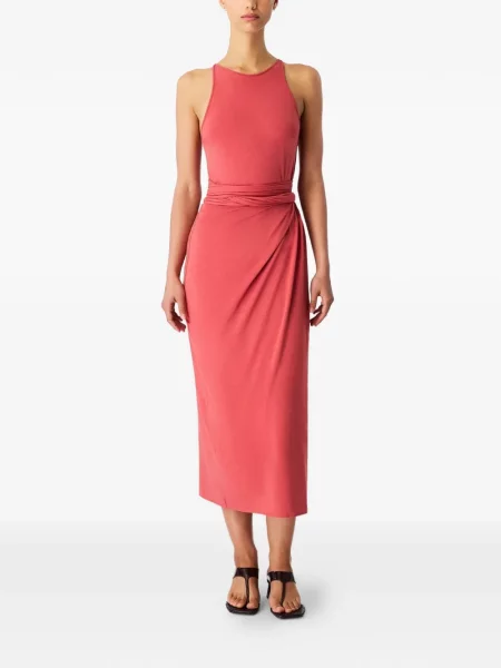 Rochie Another Tomorrow cu legături roz