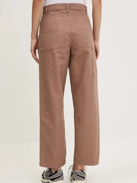 Kalhoty The North Face Cedar Canvas Work high waist hnědá