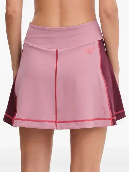 Fusta mini Ea7 Emporio Armani cu autograf roz