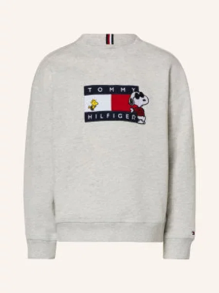 Tommy Hilfiger Bluza grau czerwona