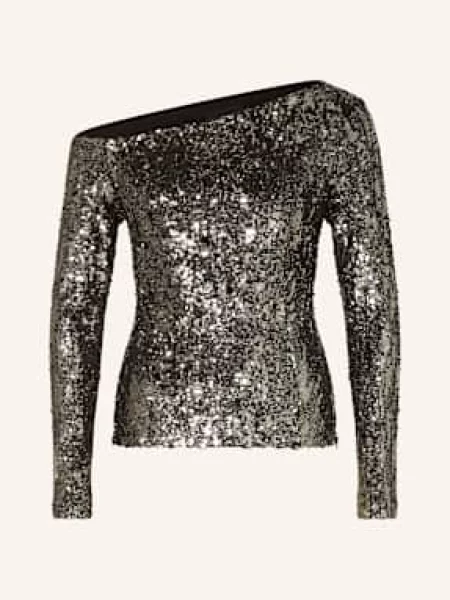 Copenhagen Muse Bluzka Z Odkrytymi Ramionami Cmsequins silber srebrna