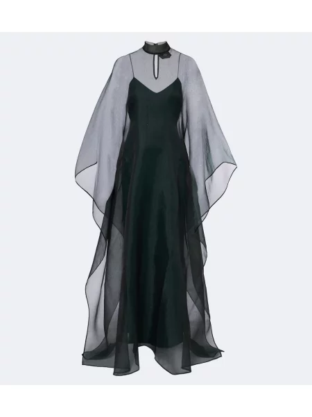 Rochie Taller Marmo drapată din organza verde