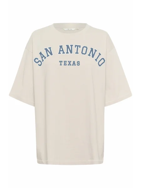 Cream Tricou / albastru deschis bej