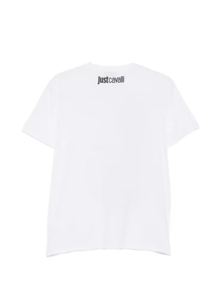 Tricou Just Cavalli cu imagine alb