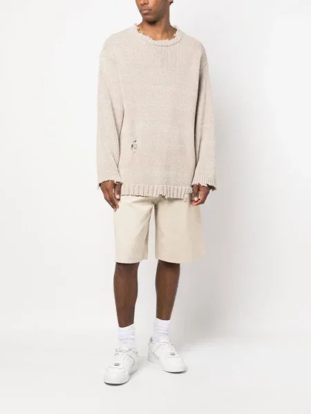 Drobė šortai Off-white balta