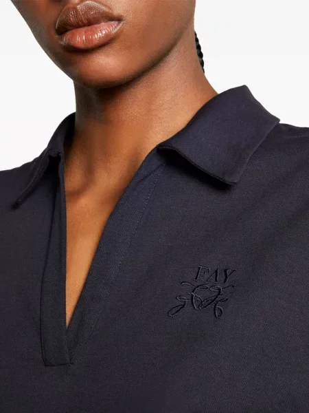 Polo Fay cu broderie albastru
