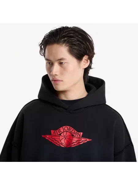 Φούτερ Jordan Flight Wings Fleece Pullover Hoodie Black/ University Red XXL μαύρο