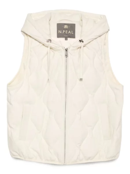 Geacă N.peal cu glugă alb