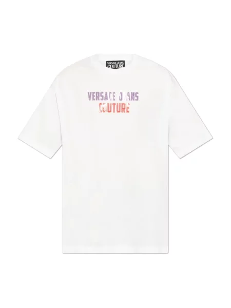 Koszulka Versace Jeans Couture z logo biała