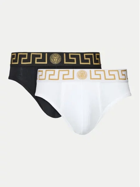 Hlačke slip Versace bela