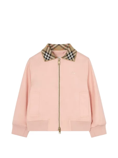 Kurtka bomber dziecięcy Burberry różowy