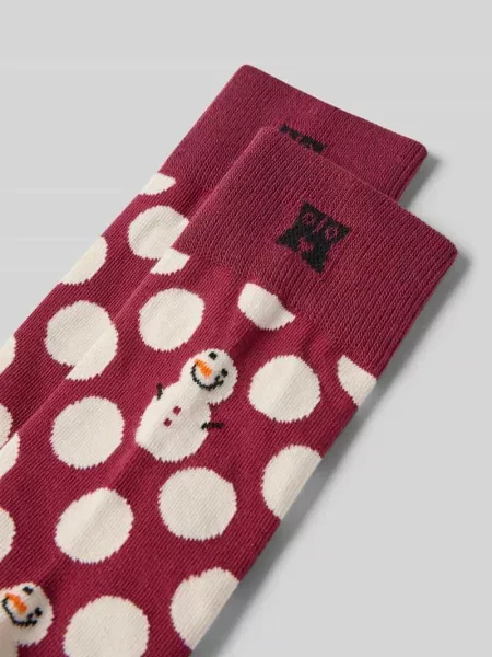 Skarpety Happy Socks w grochy czerwone