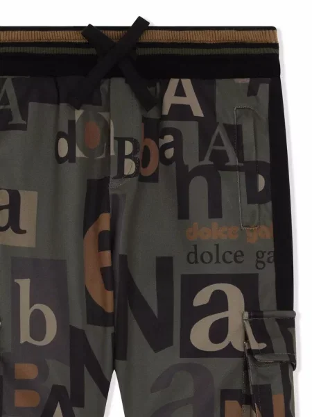 Spodnie cargo dziecięce Dolce And Gabbana zielone