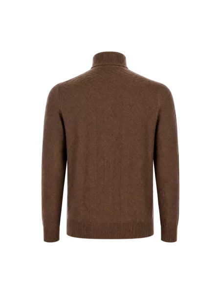 Sweter z golfem Panicale do golfa brązowy