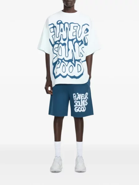Tricou Flâneur cu imagine alb