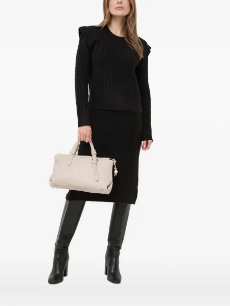 Pulover Silvian Heach cu volane negru