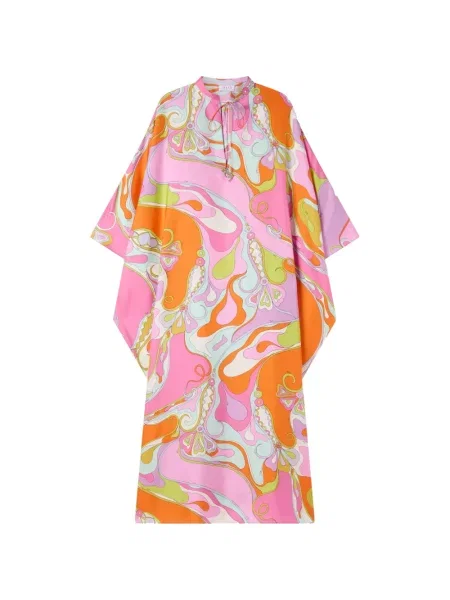 Rochie Pucci de mătase cu imagine roz