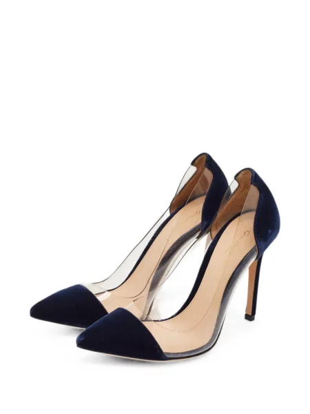 Pantofi cu toc Gianvito Rossi de catifea alb