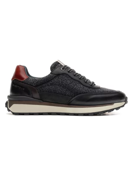 Sneakersy Ambitious skórzane casual czarne
