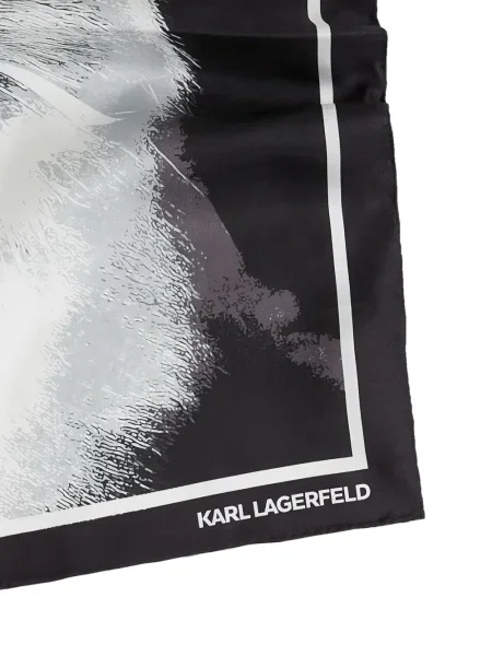 Fular Karl Lagerfeld de mătase negru