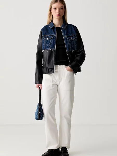 Karl Lagerfeld Jeans sveter s krátkym rukávom dámsky s viskózou čierna
