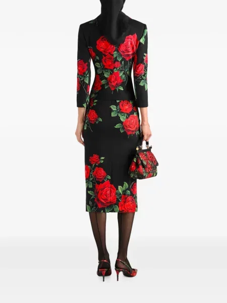 Fustă tip creion Dolce & Gabbana cu imagine negru