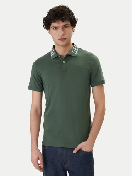 Guess Tricou polo verde