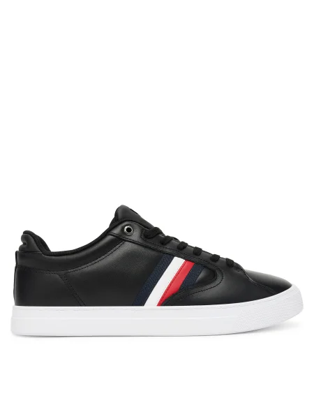 Tommy Hilfiger Sneakersy Icon Court Stripes čierna