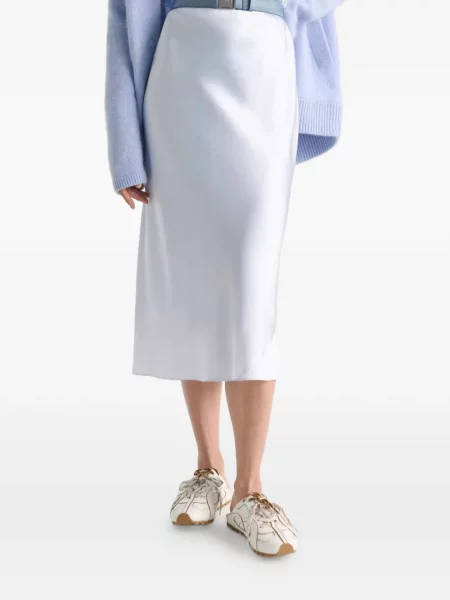 Fustă Dorothee Schumacher din satin albastru