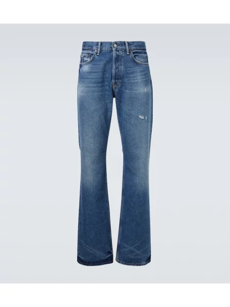 Traperice ravnih nogavica Acne Studios niski struk plava