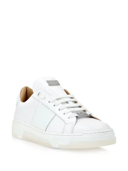 Sneakerși Philipp Plein din piele alb