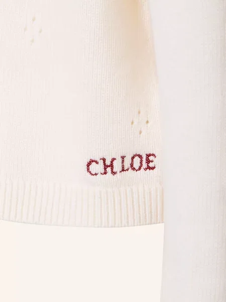 Chloé Sweter Z Kaszmiru weiss biały
