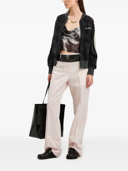 Pantaloni Palm Angels din jacard roz