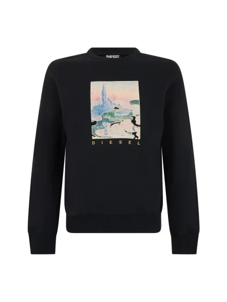Bluza Diesel z nadrukiem czarna